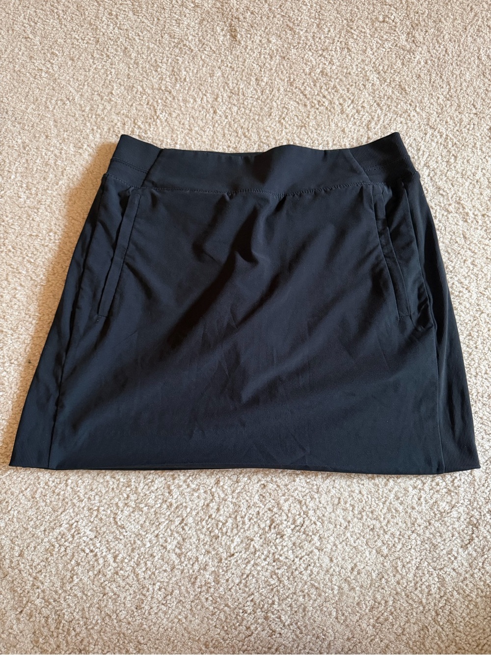Athleta Black A-Line Active Mini Skirt